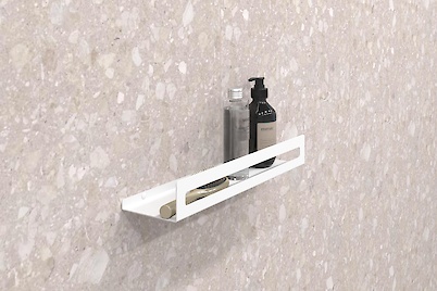 Полиця В-4 для ванної кімнати 400мм, білий