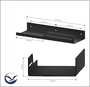 Полиця В-5 для ванної кімнати 300мм, білий