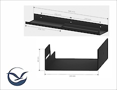 Полка В-5 для ванной комнаты 500мм, белый