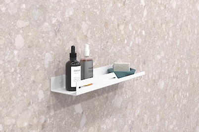 Полиця В-6 для ванної кімнати 400мм, білий