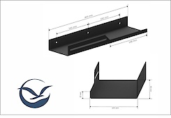 Полиця В-6 для ванної кімнати 400мм, білий