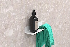 Полиця В-7 для ванної кімнати 250мм, білий