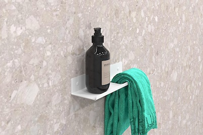 Полиця В-7 для ванної кімнати 250мм, білий