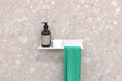 Полиця В-7 для ванної кімнати 300мм, білий