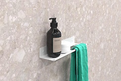 Полиця В-7 для ванної кімнати 300мм, білий