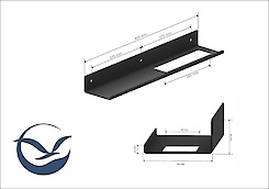 Полиця В-7 для ванної кімнати 400мм, білий
