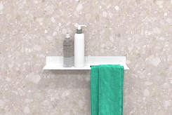 Полиця В-7 для ванної кімнати 400мм, білий