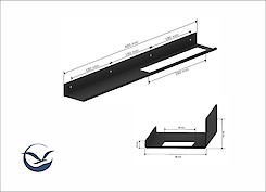 Полиця В-7 для ванної кімнати 600мм, білий
