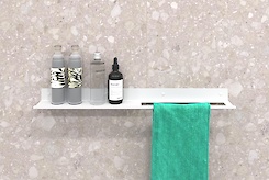 Полиця В-7 для ванної кімнати 600мм, білий