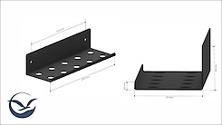 Полиця В-8 для ванної кімнати 250мм, білий