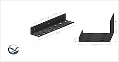 Полиця В-8 для ванної кімнати 400мм, білий
