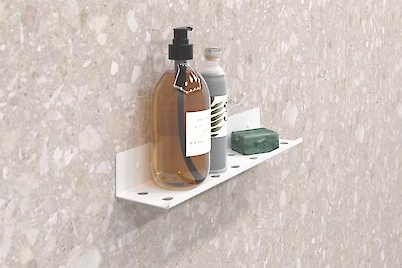 Полиця В-8 для ванної кімнати 400мм, білий