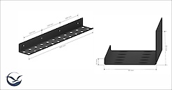 Полиця В-8 для ванної кімнати 600мм, білий