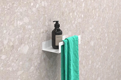 Полиця В-9 для ванної кімнати 250мм, білий