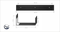 Полка В-9 для ванной комнаты 400мм, белый