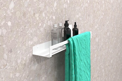 Полиця В-9 для ванної кімнати 600мм, білий