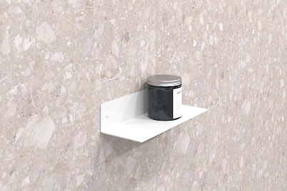 Полиця В-10 для ванної кімнати 250мм, білий