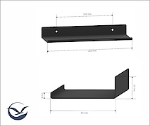 Полка В-10 для ванной комнаты 250мм, белый