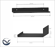 Полиця В-10 для ванної кімнати 300мм, білий