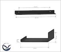 Полка В-10 для ванной комнаты 400мм, белый