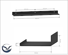 Полка В-10 для ванной комнаты 500мм, белый