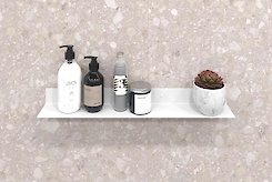 Полиця В-10 для ванної кімнати 600мм, білий