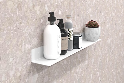 Полиця В-10 для ванної кімнати 600мм, білий