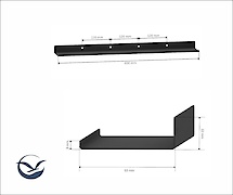 Полка В-10 для ванной комнаты 600мм, белый