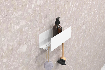 Полиця В-11 для ванної кімнати 250мм, білий