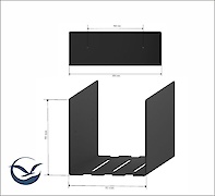 Полка В-11 для ванной комнаты 250мм, белый