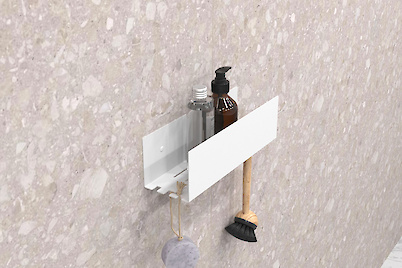 Полиця В-11 для ванної кімнати 300мм, білий