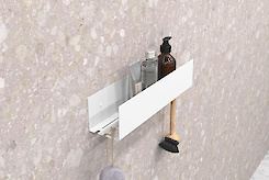 Полиця В-11 для ванної кімнати 400мм, білий