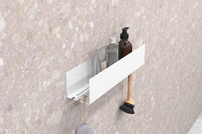 Полка В-11 для ванной комнаты 400мм, белый