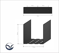 Полиця В-11 для ванної кімнати 400мм, білий