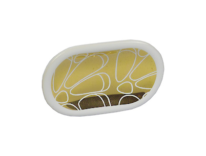 Мебельная ручка Giusti РГ 145 P1032.0002AA белый + золото