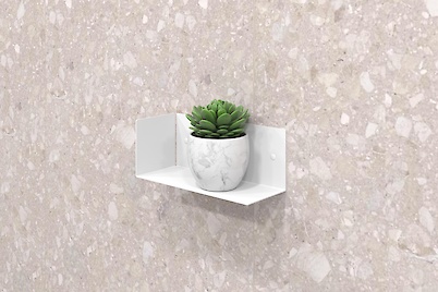 Полиця В-12 для ванної кімнати 250мм, білий