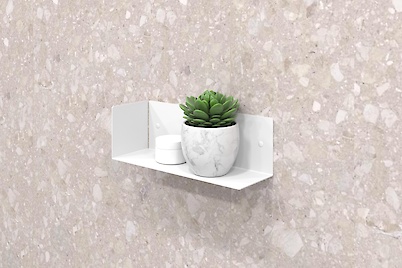 Полиця В-12 для ванної кімнати 300мм, білий