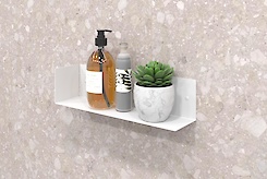 Полиця В-12 для ванної кімнати 400мм, білий