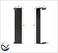 Тримач для рушників вертикальний В-14 500мм, білий