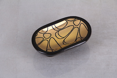 Мебельная ручка Giusti РГ 146 P1032.0702AA черный + золото