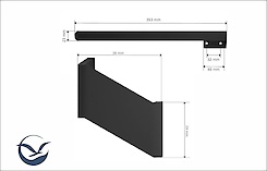 Тримач для рушника В-16, білий