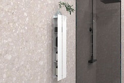 Полиця вертикальна МІ В-17 для ванної кімнати, білий