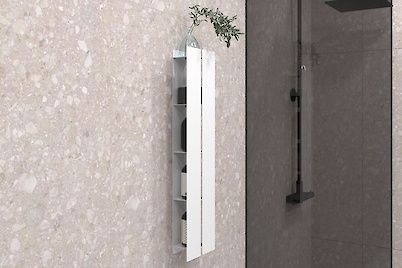 Полиця вертикальна В-17 для ванної кімнати, білий