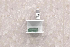 Полиця-мильниця для ванної кімнати В-22, білий