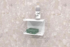 Полиця-мильниця для ванної кімнати В-22, білий