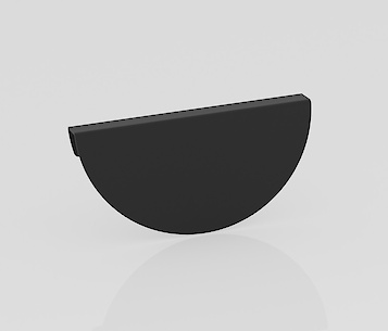 Мебельная ручка полукруг 160мм под прикручивание на фасад, черный