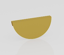 Меблева ручка півколо 160мм під прикручування на фасад, золото