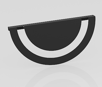 Мебельная ручка полукруг большая 300мм под прикручивание на фасад, черный