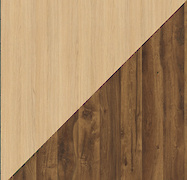 Стінова панель EGGER з HPL пластиком 2-стороння  Дуб Віченца H3157 ST12/Дуб Хантон темний H2033 ST10 4100х640х9.2мм