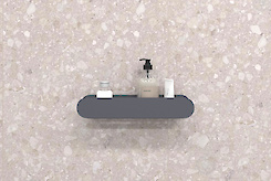 Полка В-1 для ванной комнаты 400мм, графит